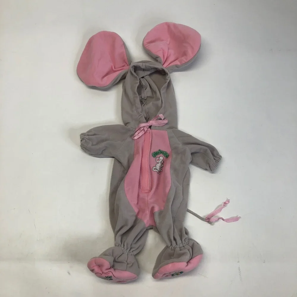 1984 VTG‎ Cabbage Patch Kids Gray Pink Mouse Costume One Piece Doll Costume